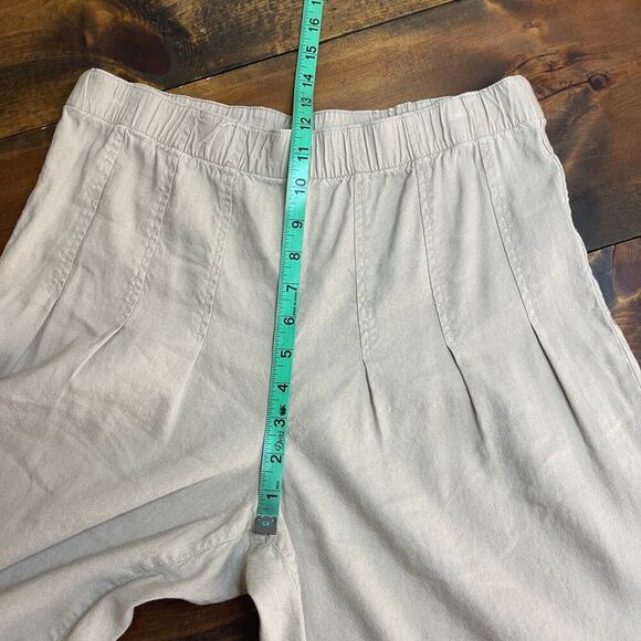 INC International Concepts Beige Linen Wide Leg Pull On Pants Pleated Women's 8 - Picture 10 of 11